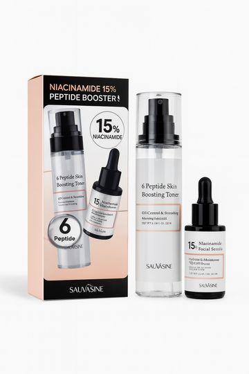 Niacinamide 15% + Peptides Booster Set – Serum & Toner Skincare