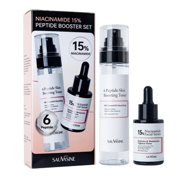 Niacinamide 15% + Peptides Booster Set – Serum & Toner Skincare