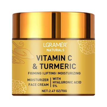 Vitamin C & Turmeric Face Cream – Hydrating with Hyaluronic Acid