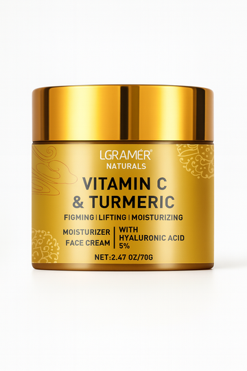 Vitamin C & Turmeric Face Cream – Hydrating with Hyaluronic Acid