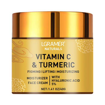 Vitamin C & Turmeric Face Cream – Hydrating with Hyaluronic Acid