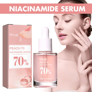 Peach 70% Niacinamide Facial Serum Fade Melanin Moisturzing Shrink Pores Smooth Brightening Skin Care Dark Spot Remover Serum