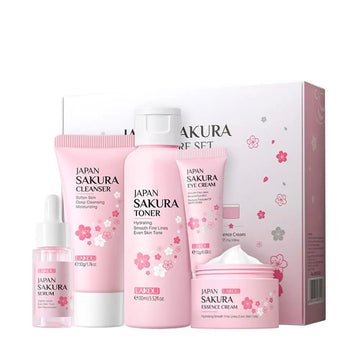 Japan Sakura Skincare Set – 5-Step Routine for Radiant Hydrated Skin